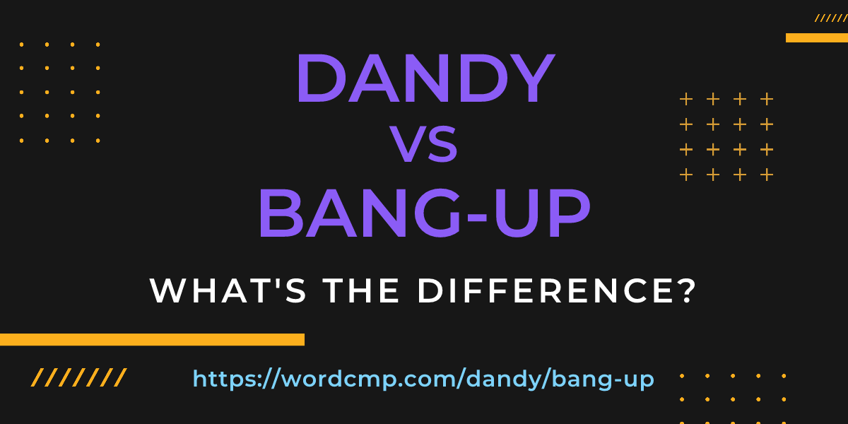 Difference between dandy and bang-up