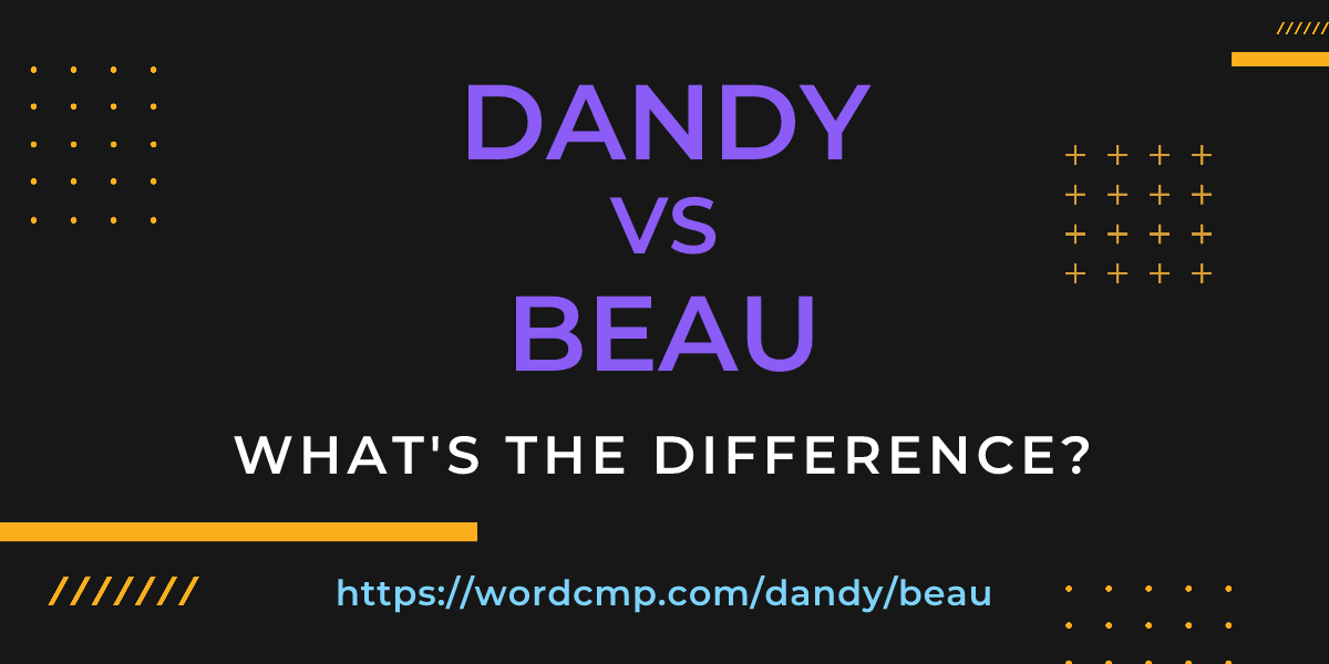 Difference between dandy and beau