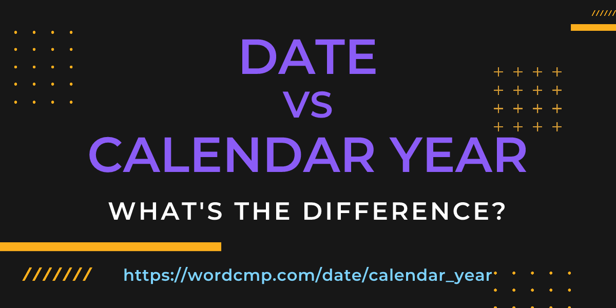 Difference between date and calendar year