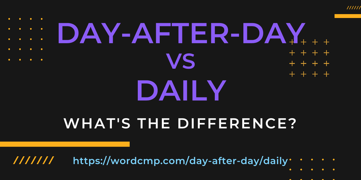 Difference between day-after-day and daily