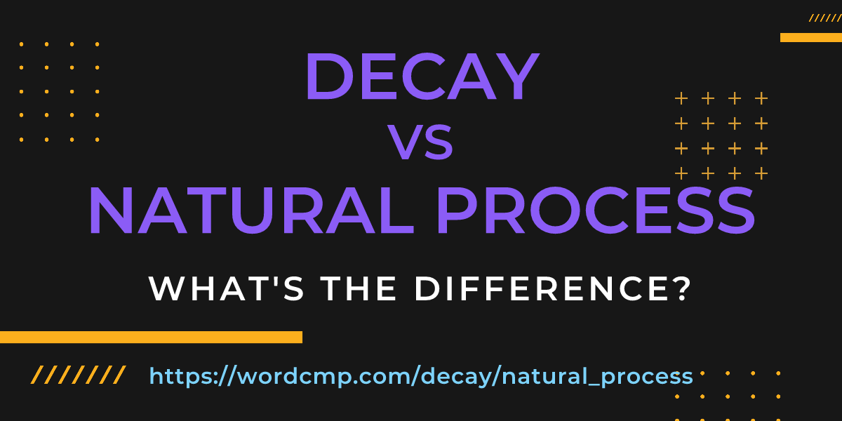 Difference between decay and natural process