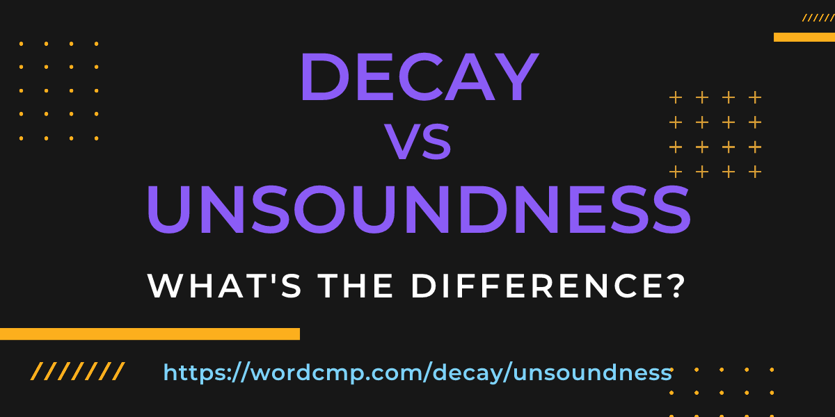 Difference between decay and unsoundness