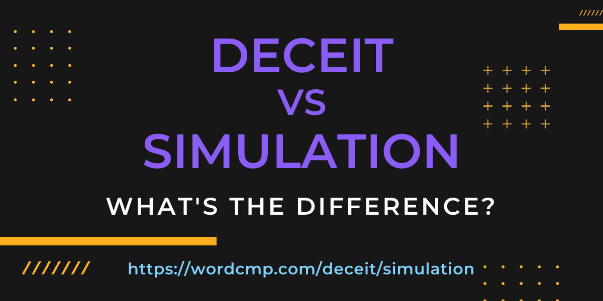 Difference between deceit and simulation