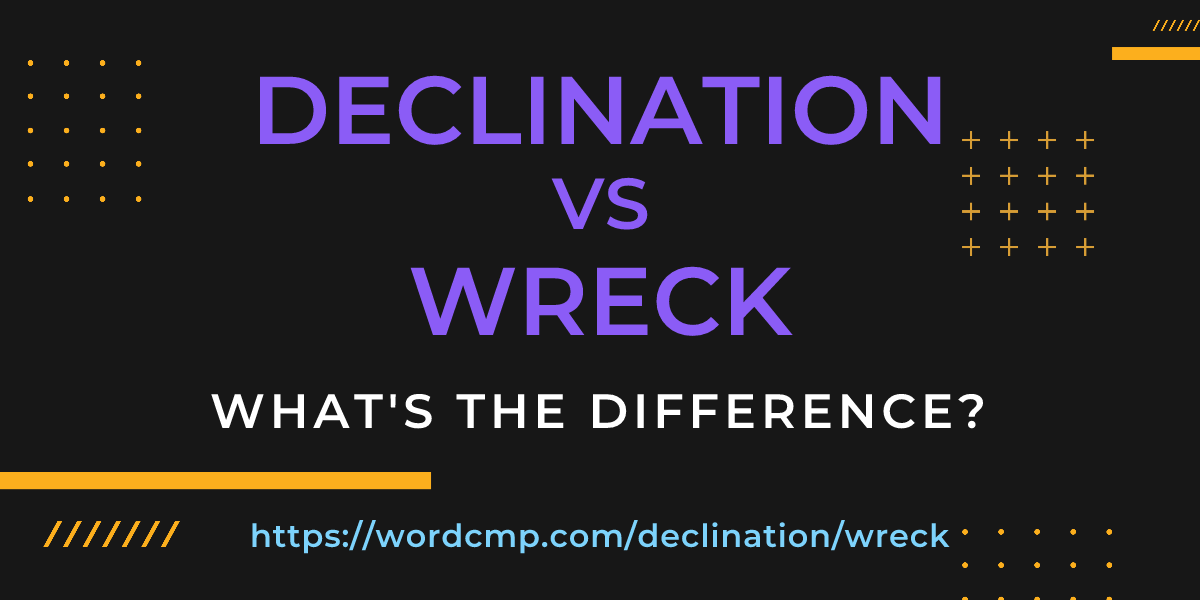 Difference between declination and wreck