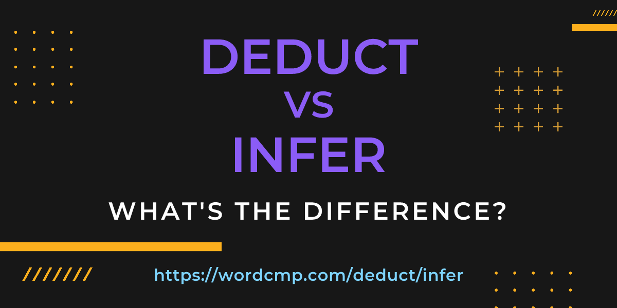 Difference between deduct and infer