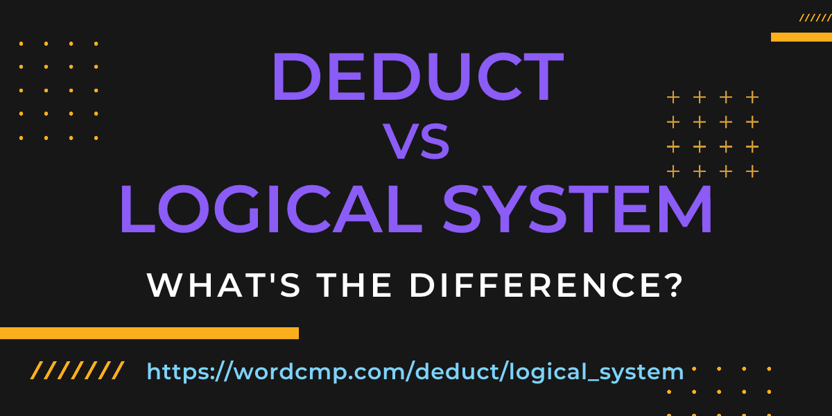 Difference between deduct and logical system
