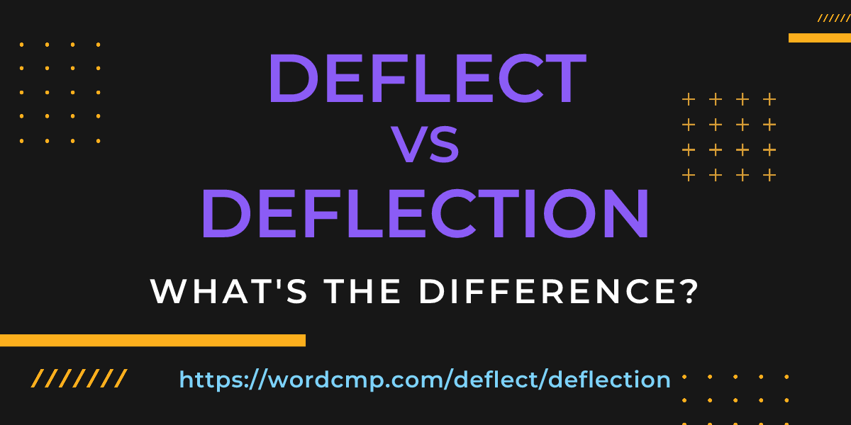 Difference between deflect and deflection