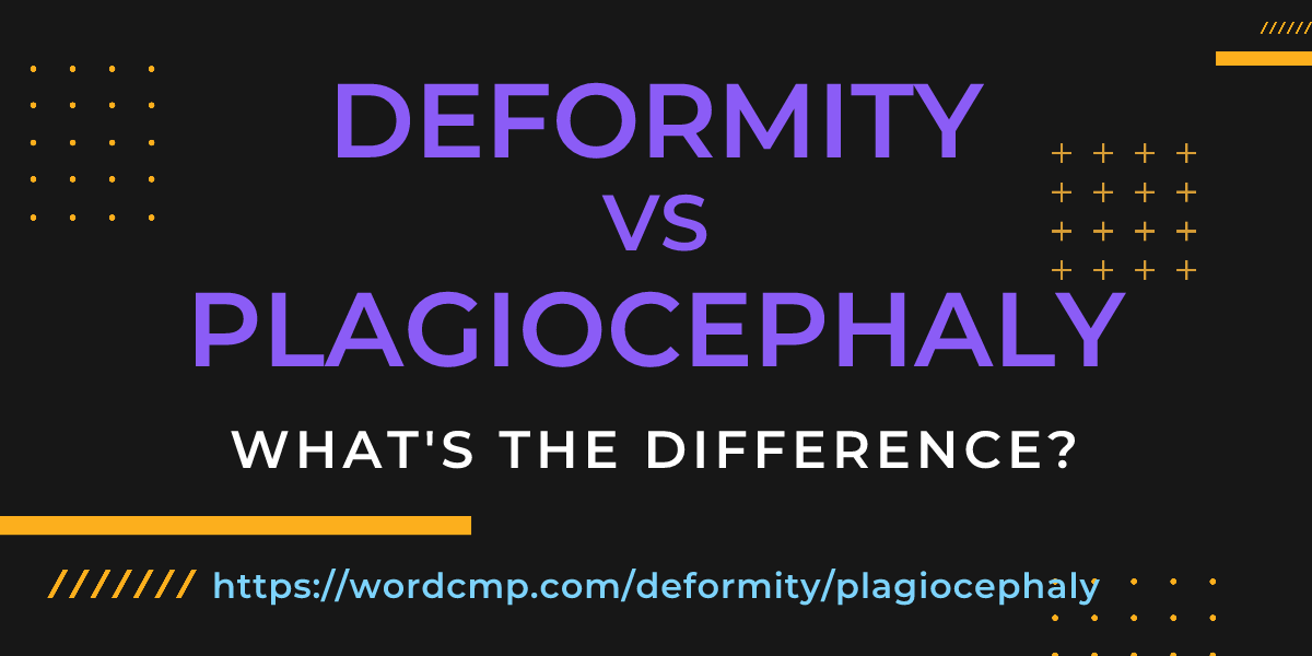 Difference between deformity and plagiocephaly