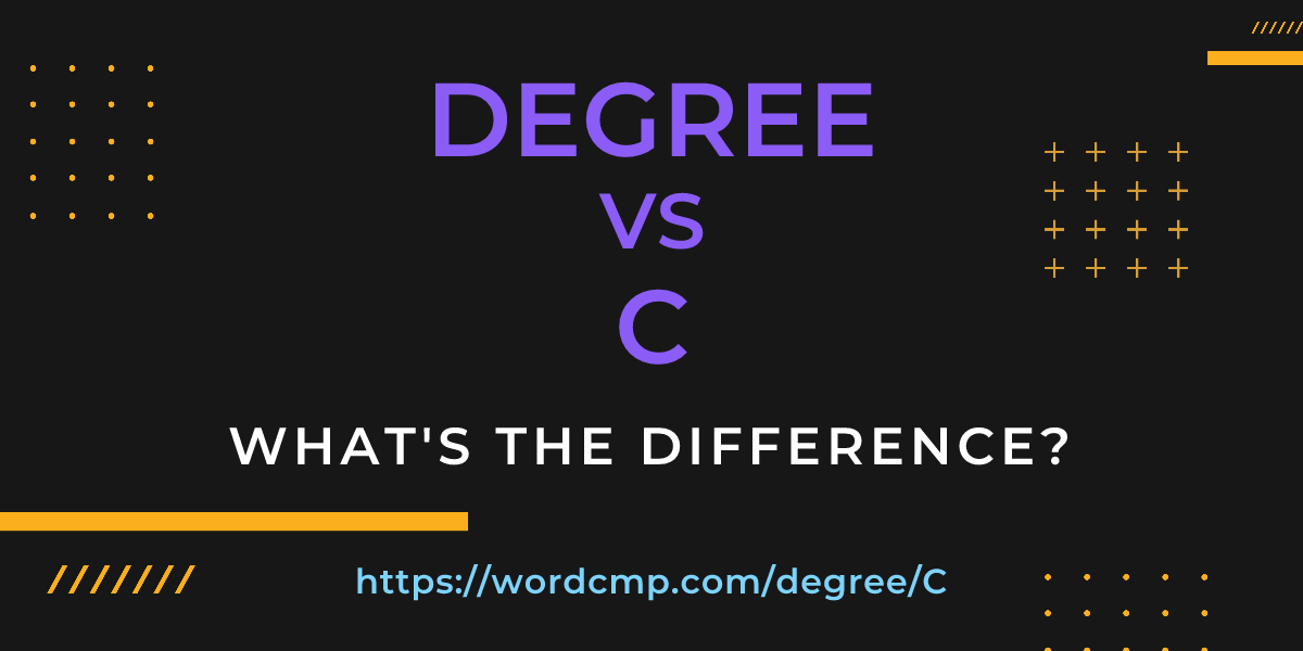Difference between degree and C