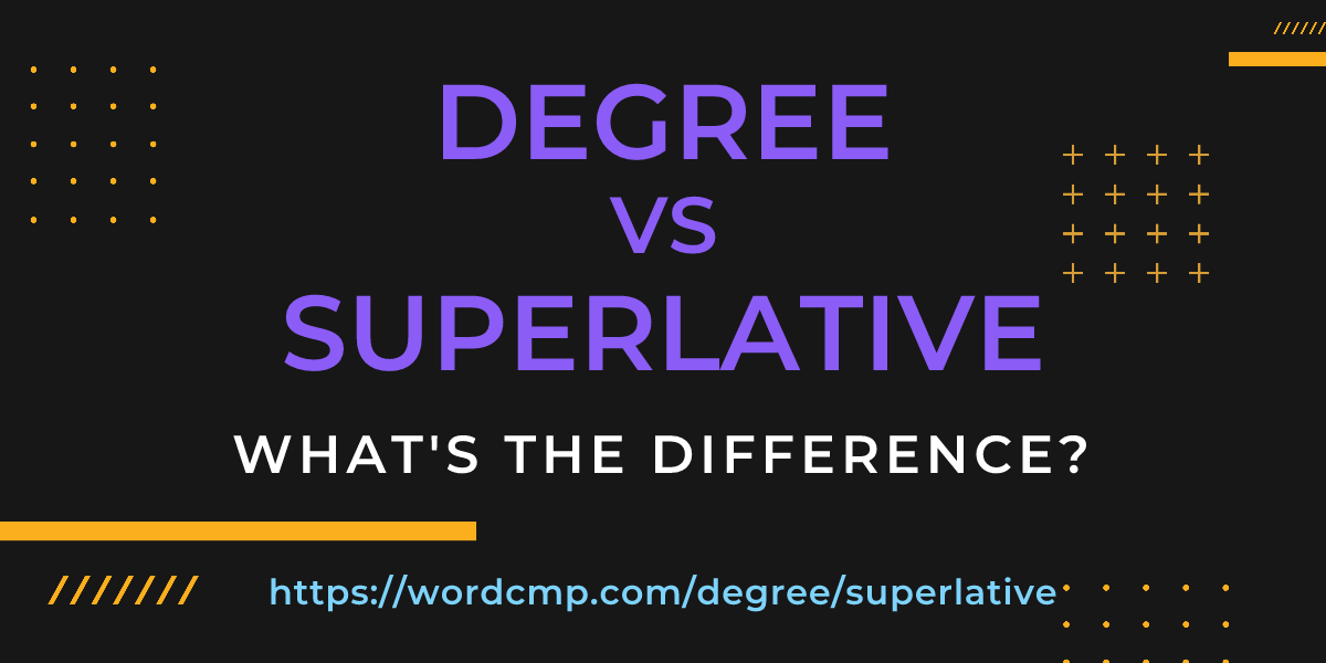 Difference between degree and superlative