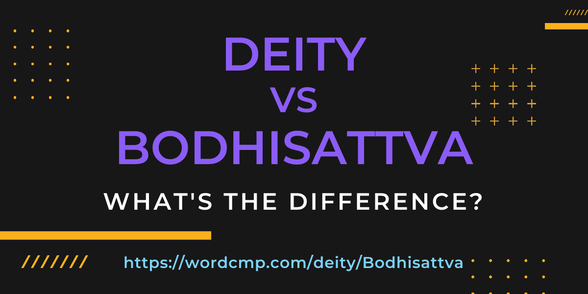 Difference between deity and Bodhisattva