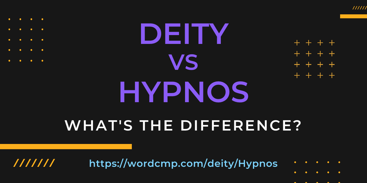 Difference between deity and Hypnos
