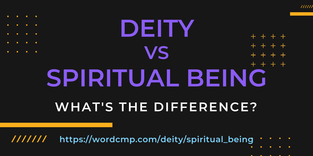 Difference between deity and spiritual being