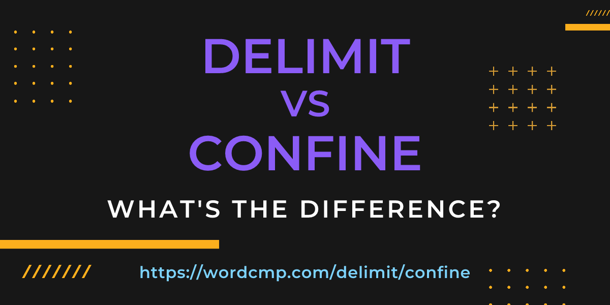 Difference between delimit and confine