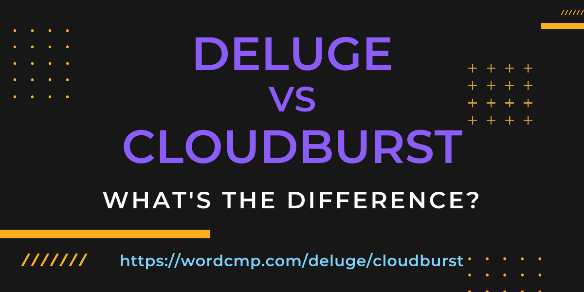Difference between deluge and cloudburst