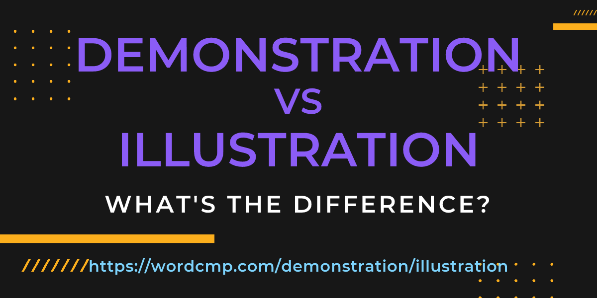 Difference between demonstration and illustration