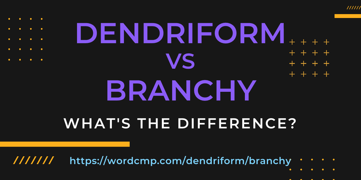 Difference between dendriform and branchy