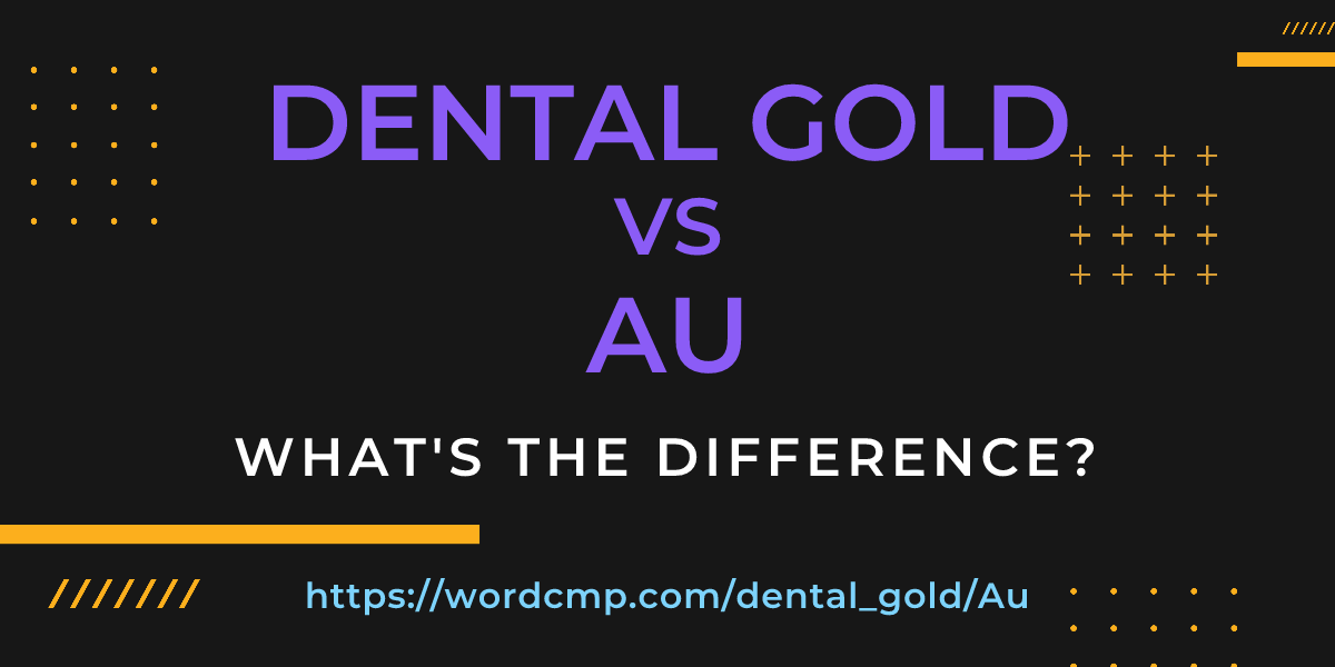 Difference between dental gold and Au