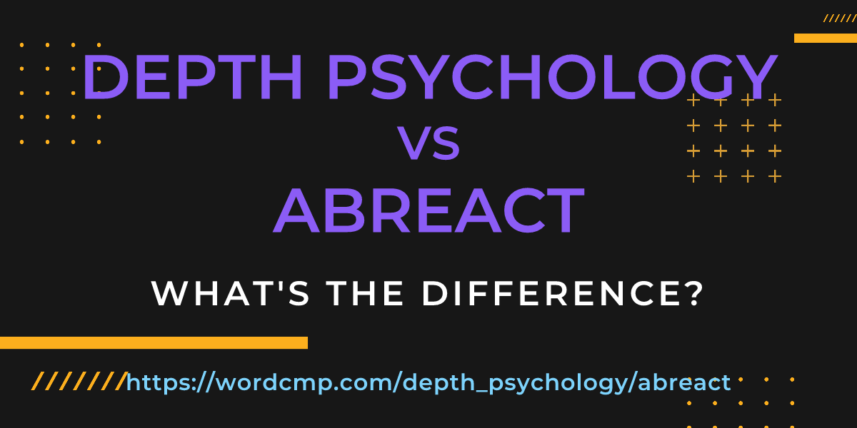 Difference between depth psychology and abreact