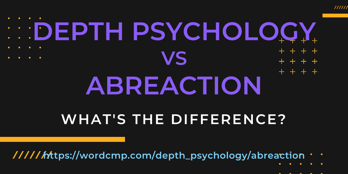 Difference between depth psychology and abreaction