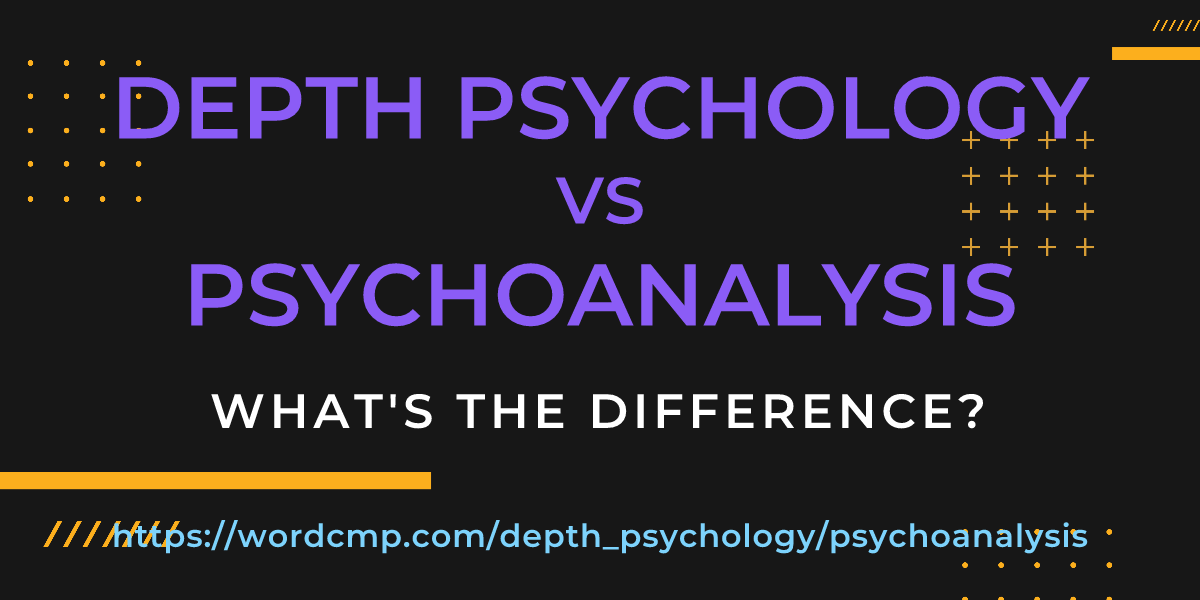 Difference between depth psychology and psychoanalysis