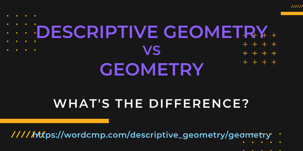 Difference between descriptive geometry and geometry