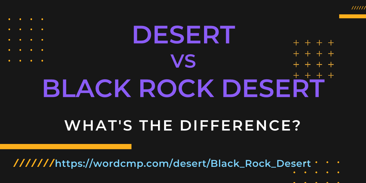 Difference between desert and Black Rock Desert