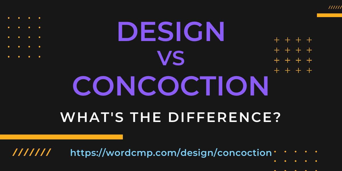 Difference between design and concoction