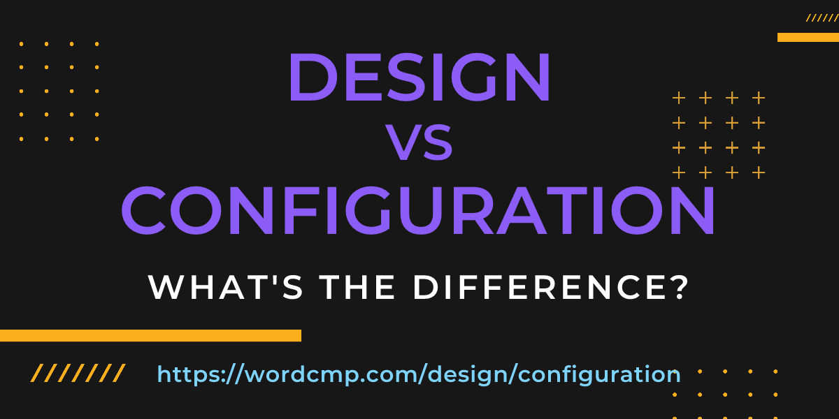 Difference between design and configuration