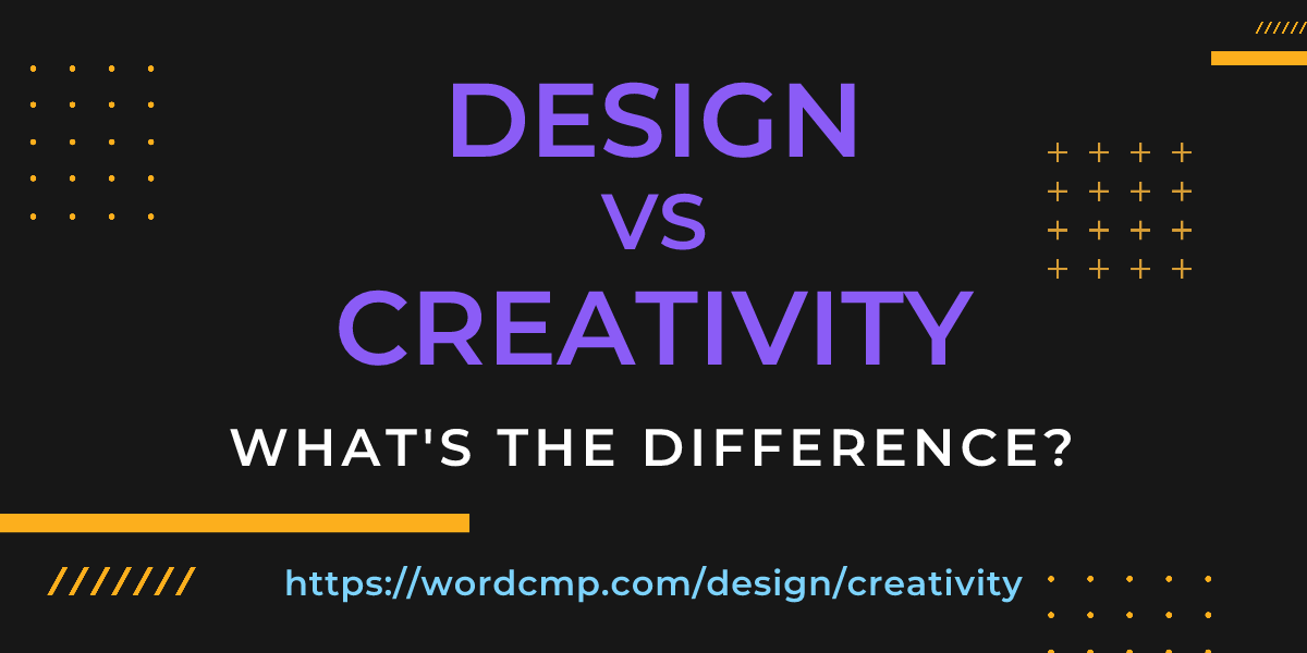 Difference between design and creativity