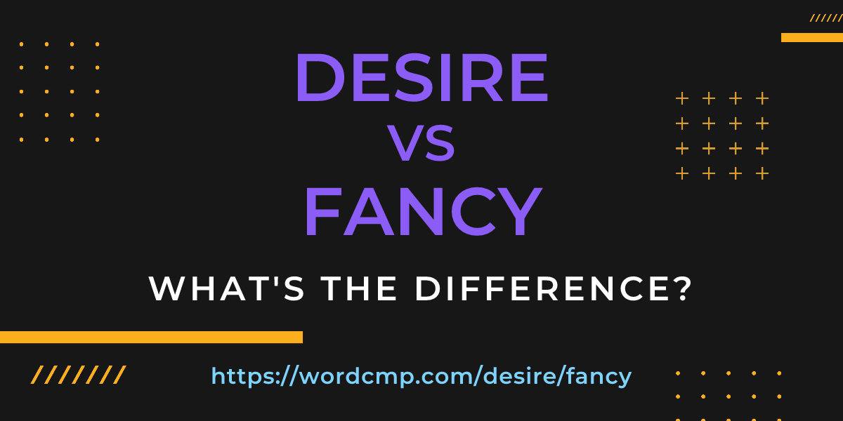 Difference between desire and fancy