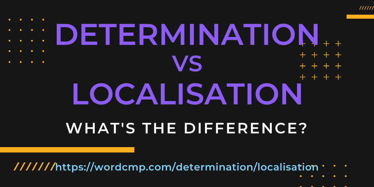 Difference between determination and localisation