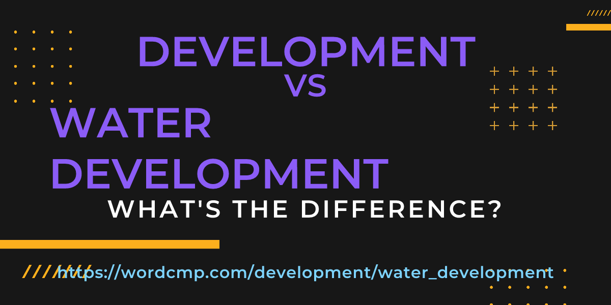 Difference between development and water development