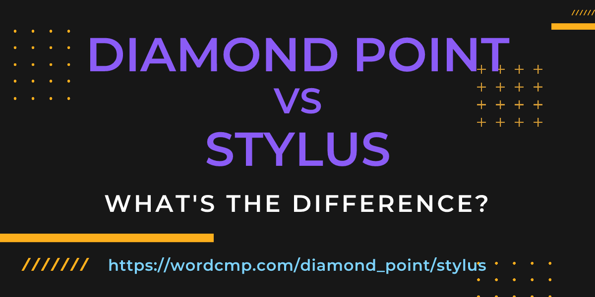 Difference between diamond point and stylus