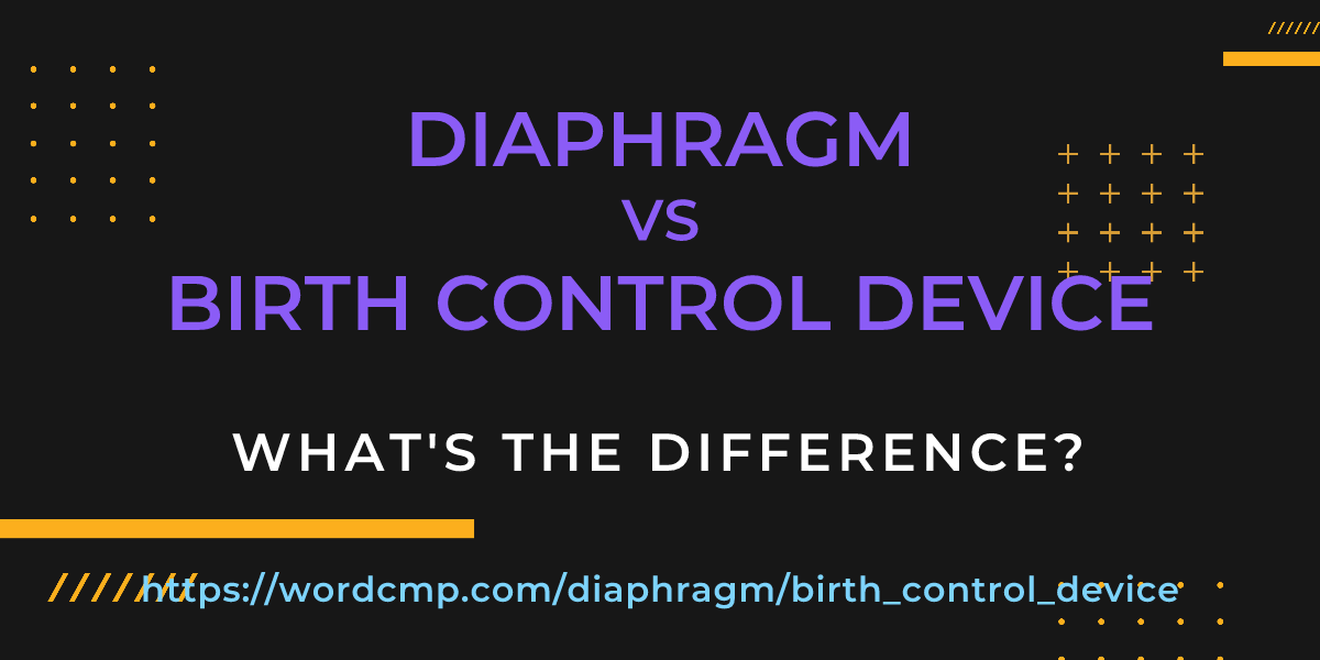 Difference between diaphragm and birth control device