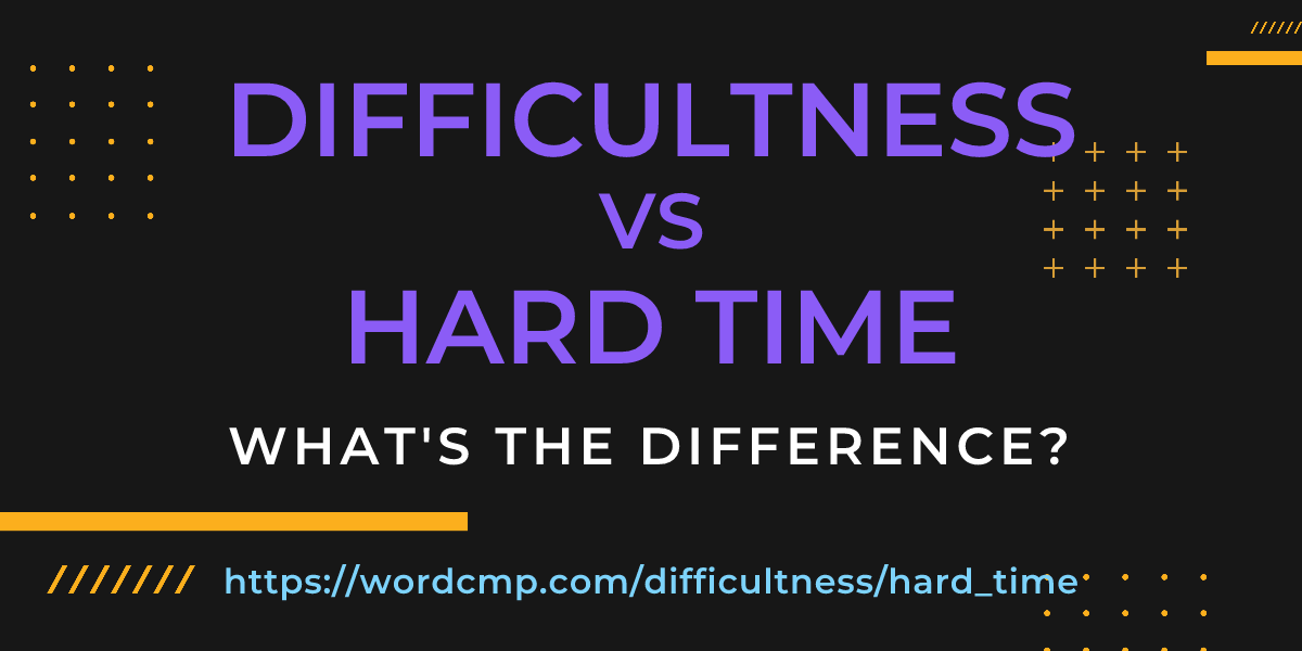 Difference between difficultness and hard time
