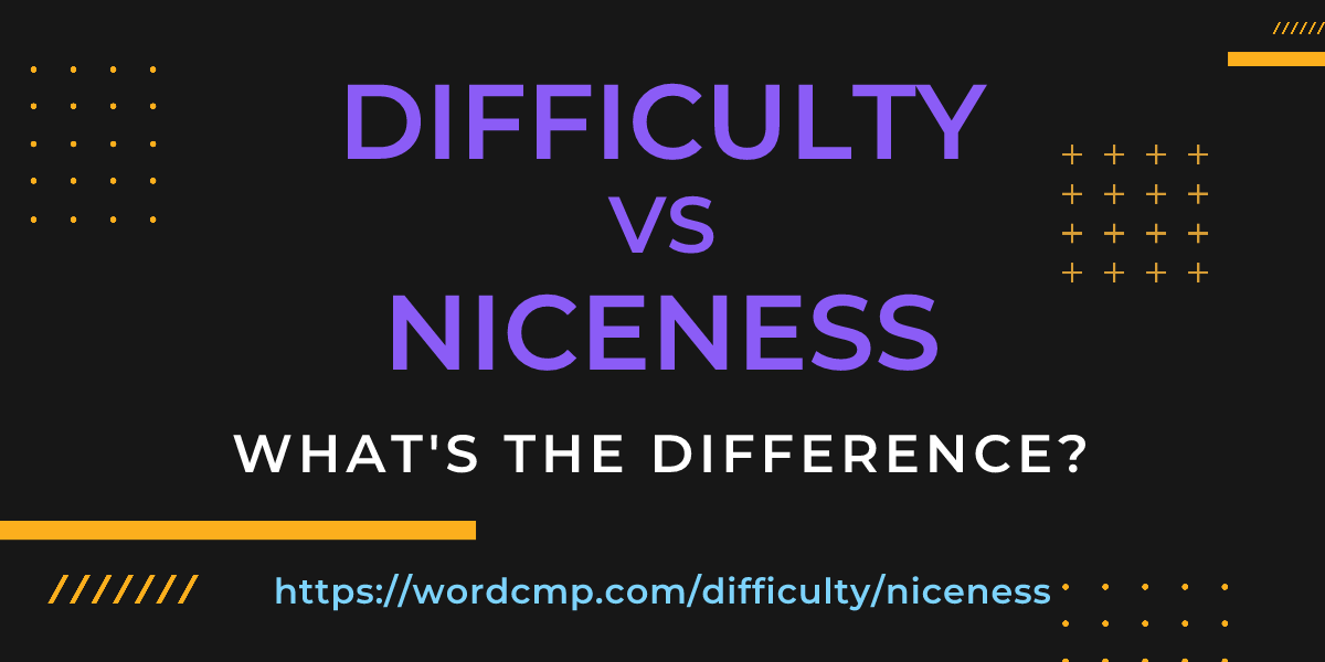 Difference between difficulty and niceness
