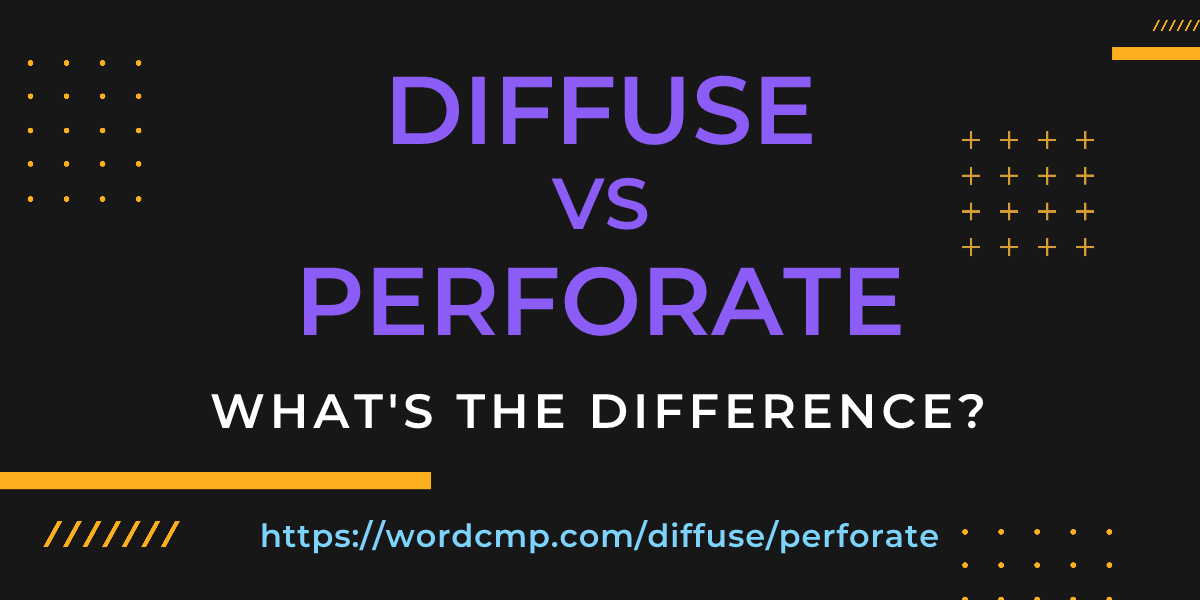 Difference between diffuse and perforate