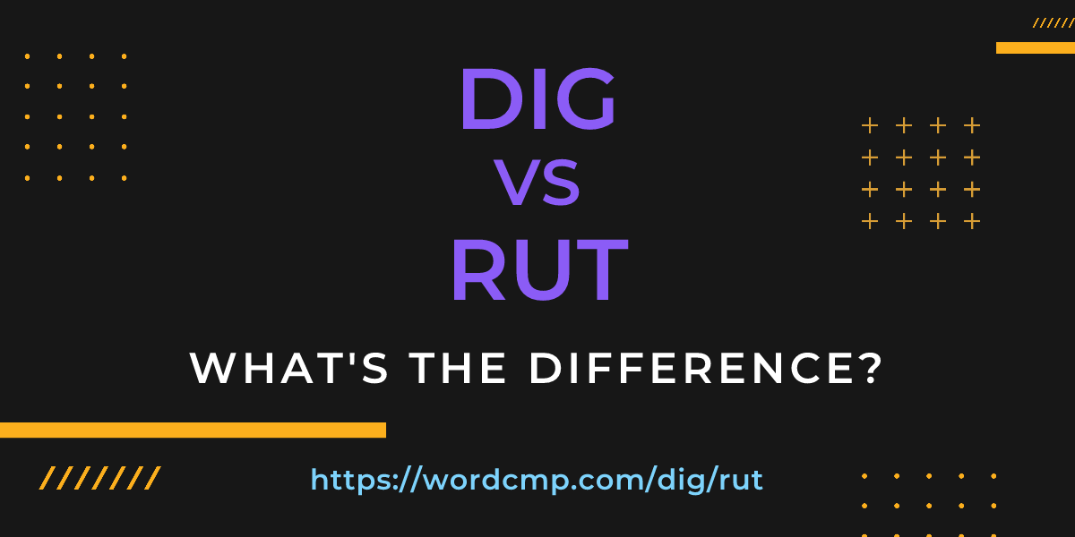 Difference between dig and rut