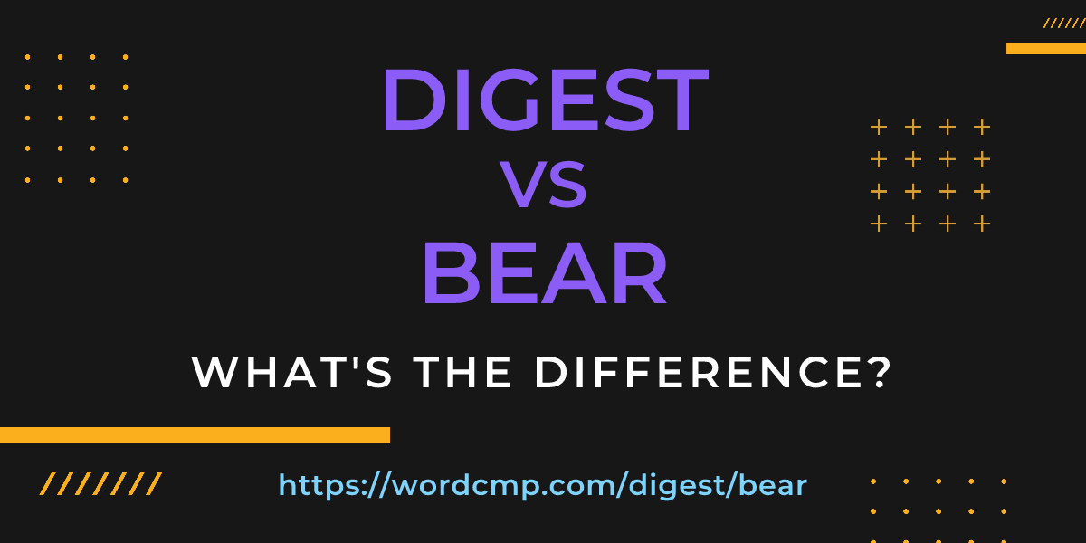 Difference between digest and bear