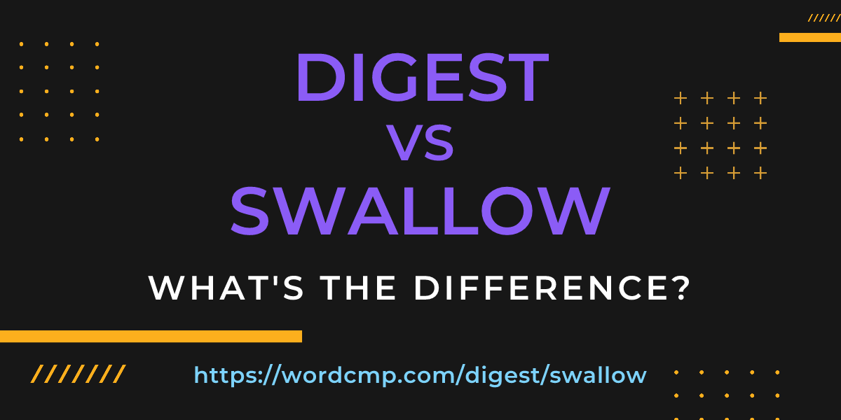 Difference between digest and swallow