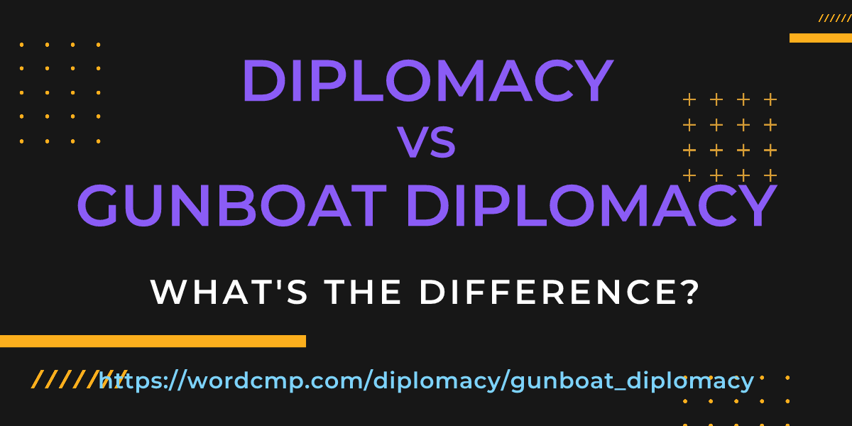 Difference between diplomacy and gunboat diplomacy