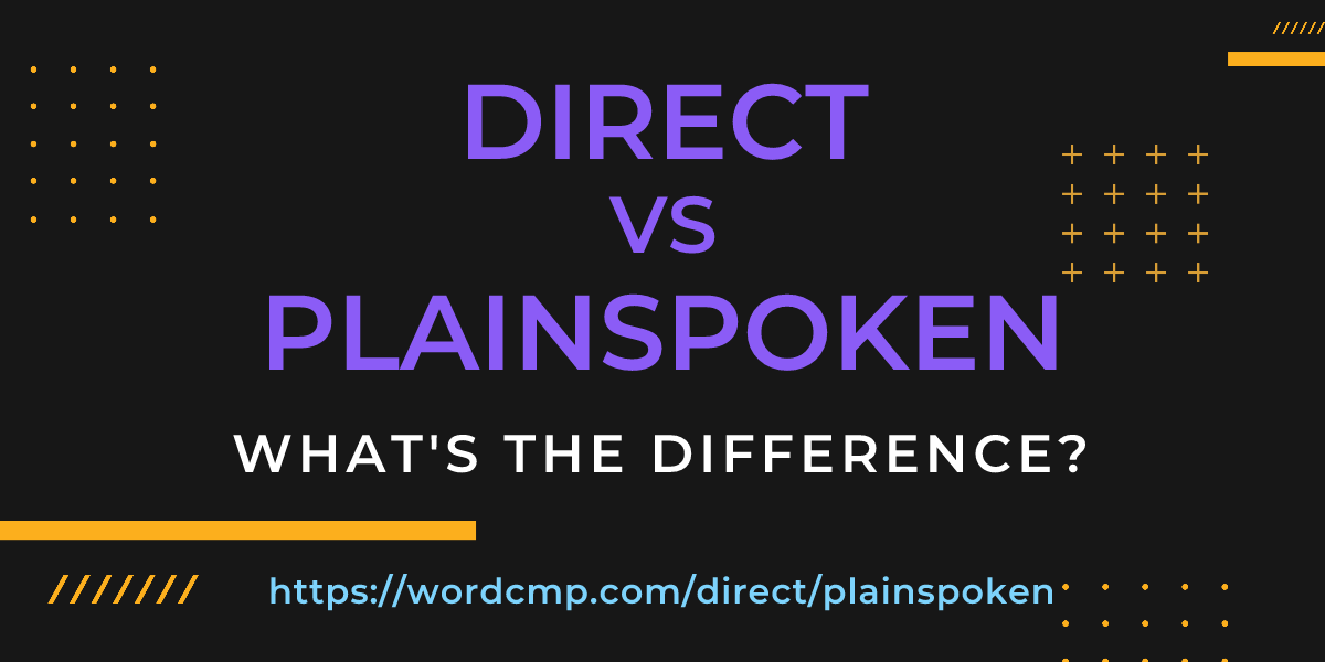 Difference between direct and plainspoken