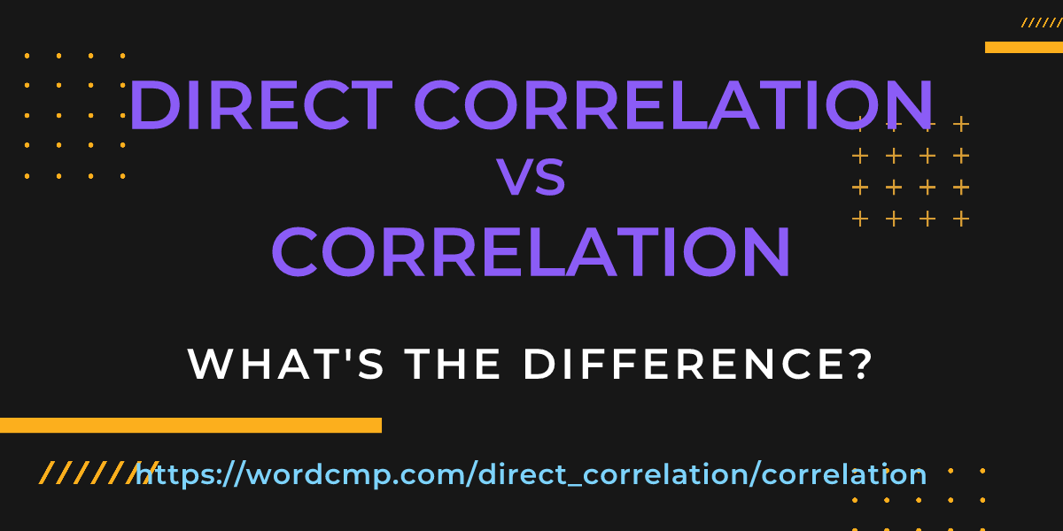 Difference between direct correlation and correlation
