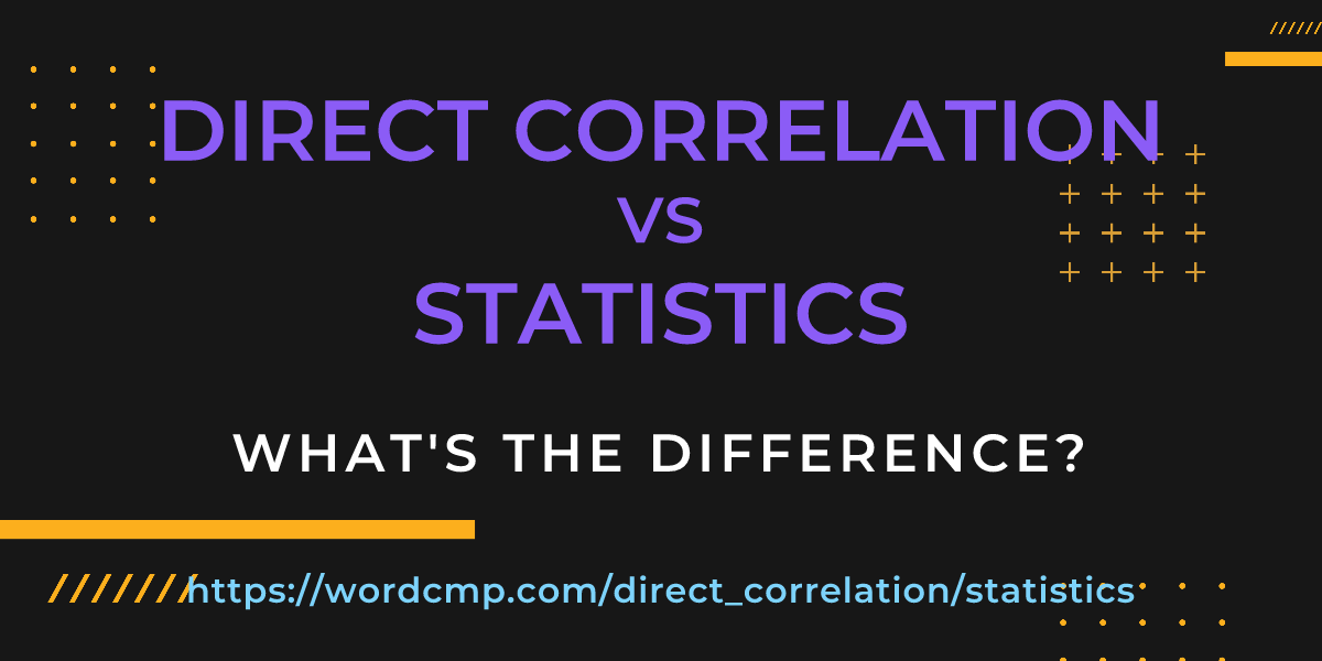 Difference between direct correlation and statistics