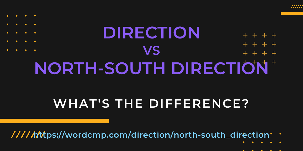 Difference between direction and north-south direction