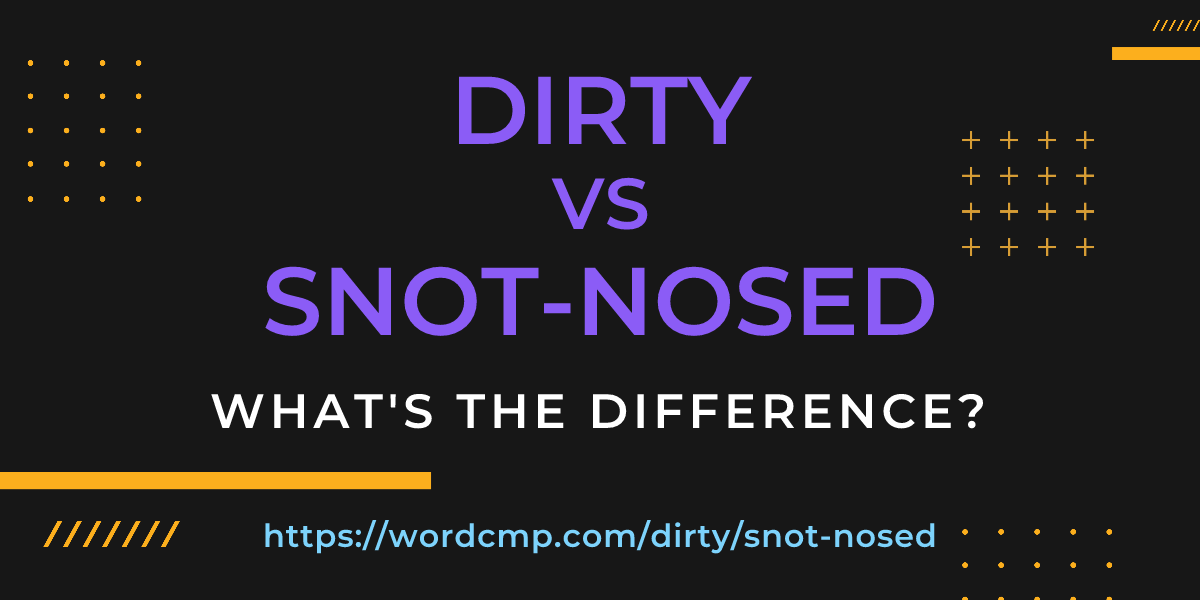 Difference between dirty and snot-nosed