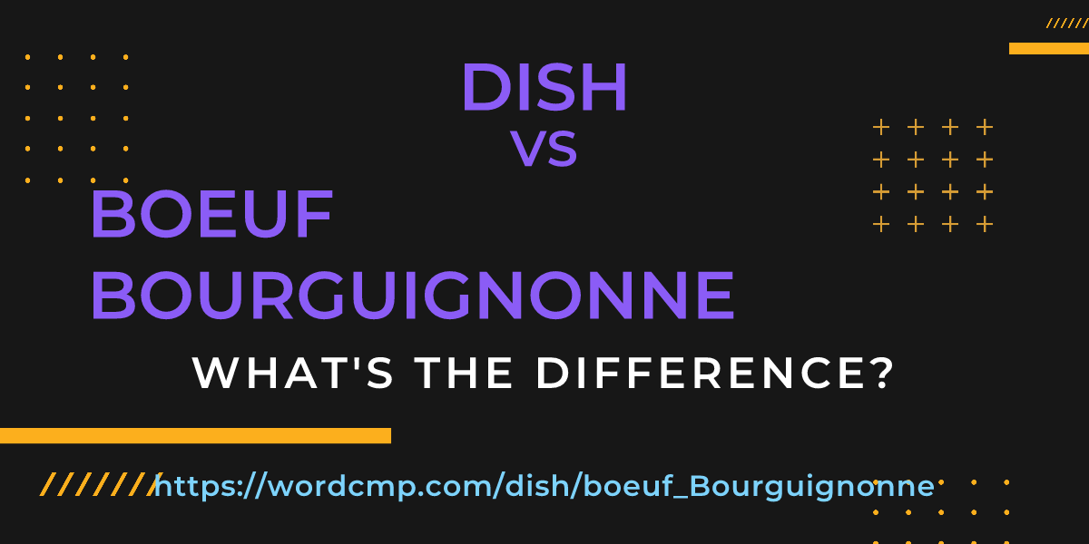 Difference between dish and boeuf Bourguignonne