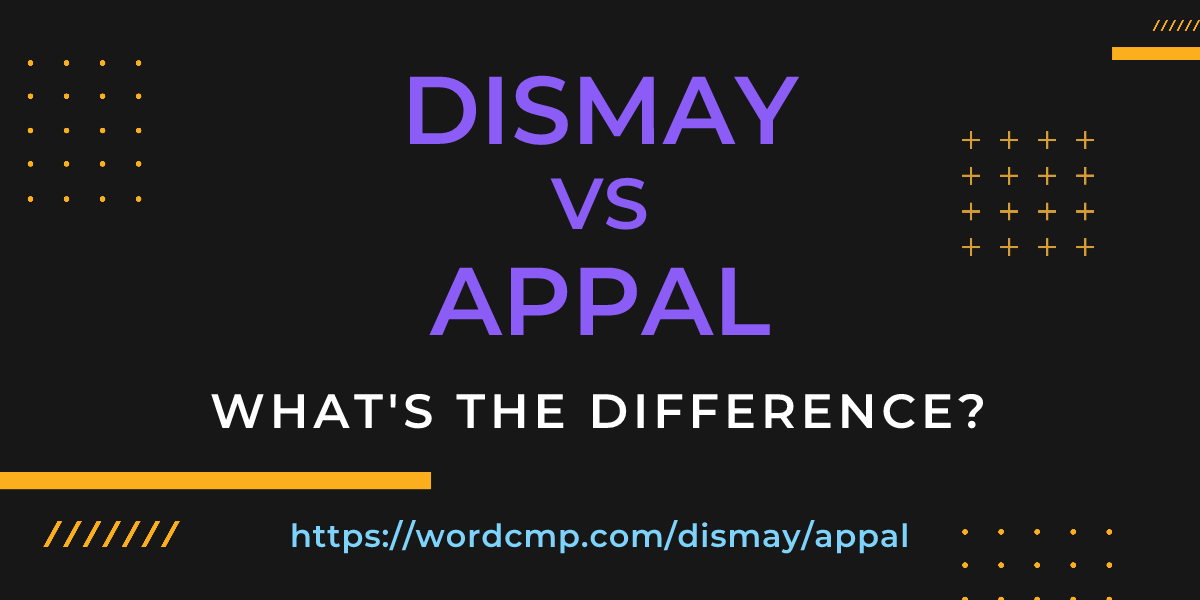 Difference between dismay and appal