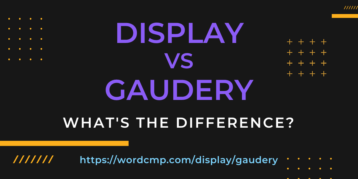 Difference between display and gaudery
